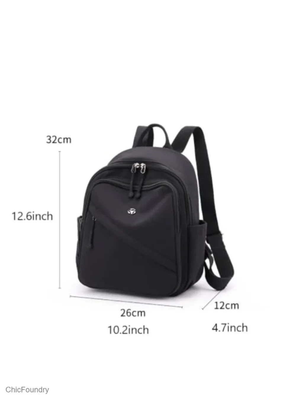 Nylon Mini Backpack Purse for Women - Small Daypack with Multiple Pockets
